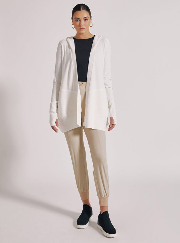 Cropped Portola Cardigan - White - Blanc Noir Online Store