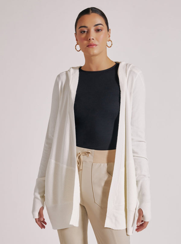 Cropped Portola Cardigan - White - Blanc Noir Online Store