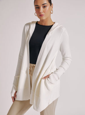 Cropped Portola Cardigan - White - Blanc Noir Online Store