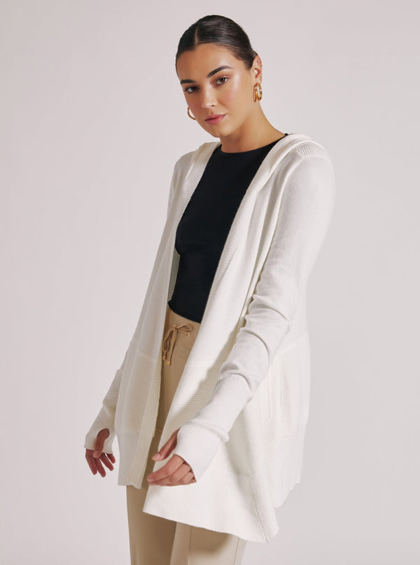 Cropped Portola Cardigan - White - Blanc Noir Online Store