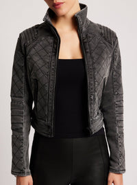 Denim Moto Jacket - Blanc Noir Online Store