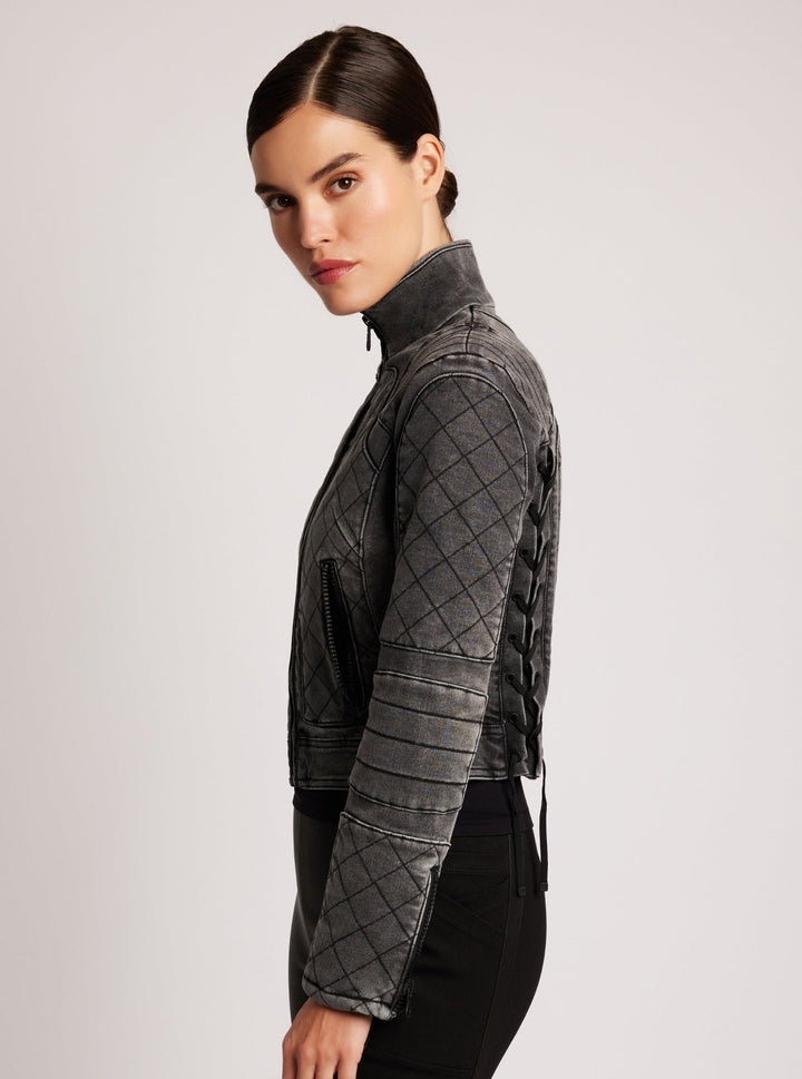 Denim Moto Jacket - Blanc Noir Online Store