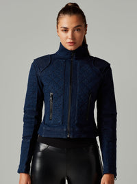 DENIM SEVILLE MOTO JACKET - Blanc Noir Online Store