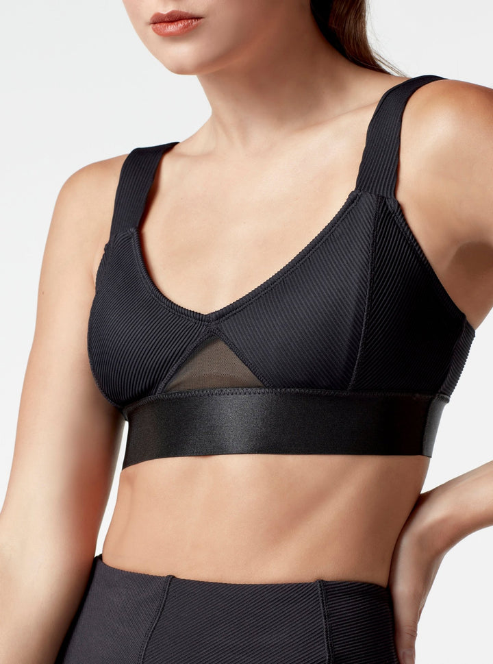 Directional Rib Bra - Blanc Noir Online Store