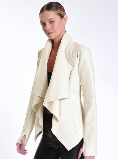 Drape Front Jacket - Blanc Noir Online Store