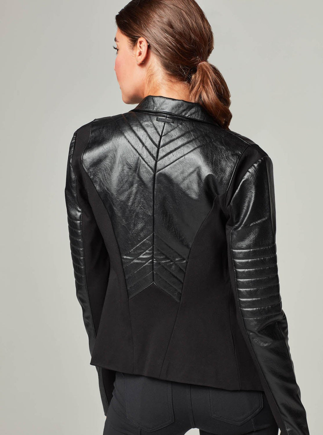 Drape Front Jacket - Black - Blanc Noir Online Store