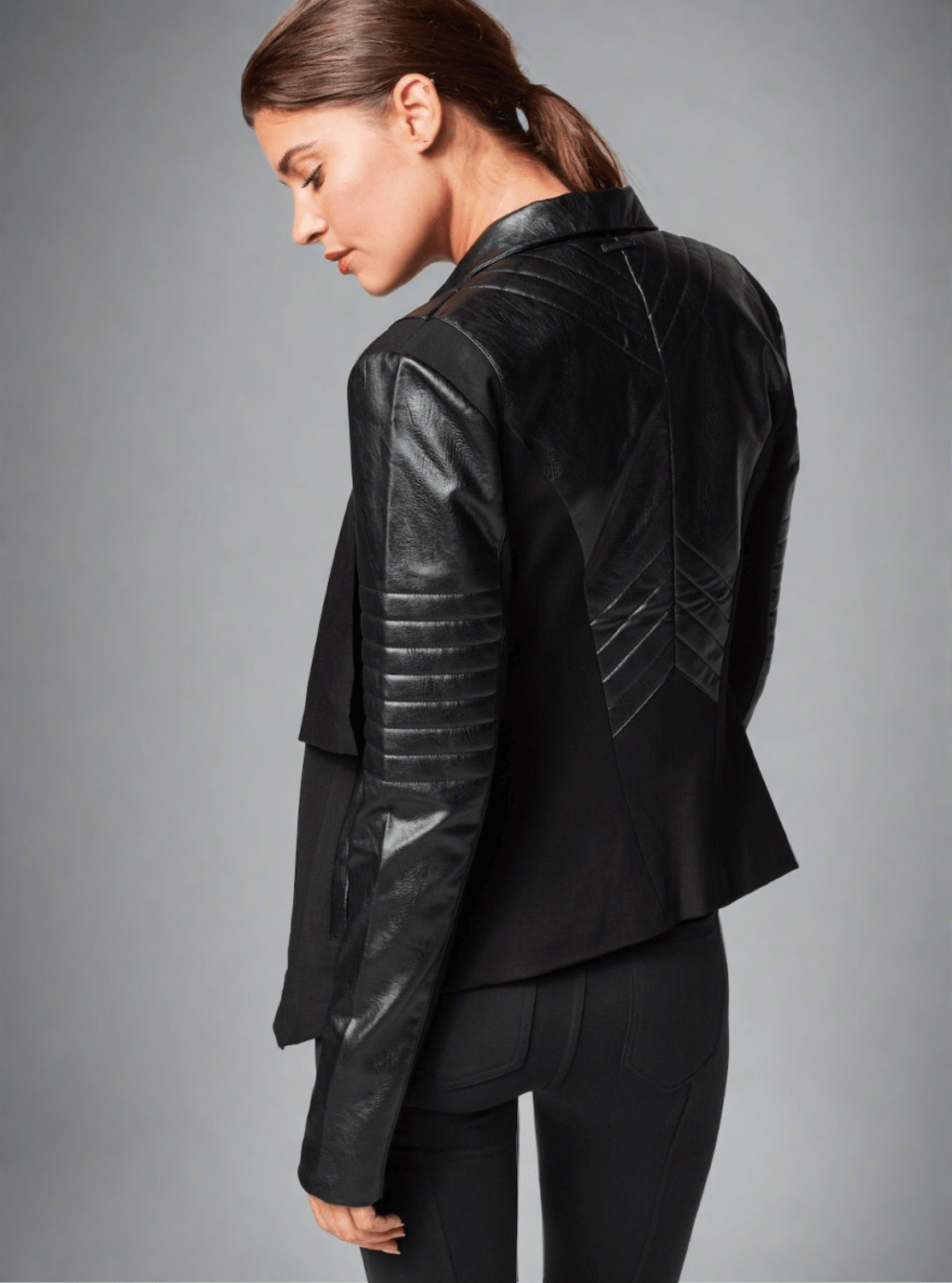 Drape Front Jacket - Black - Blanc Noir Online Store