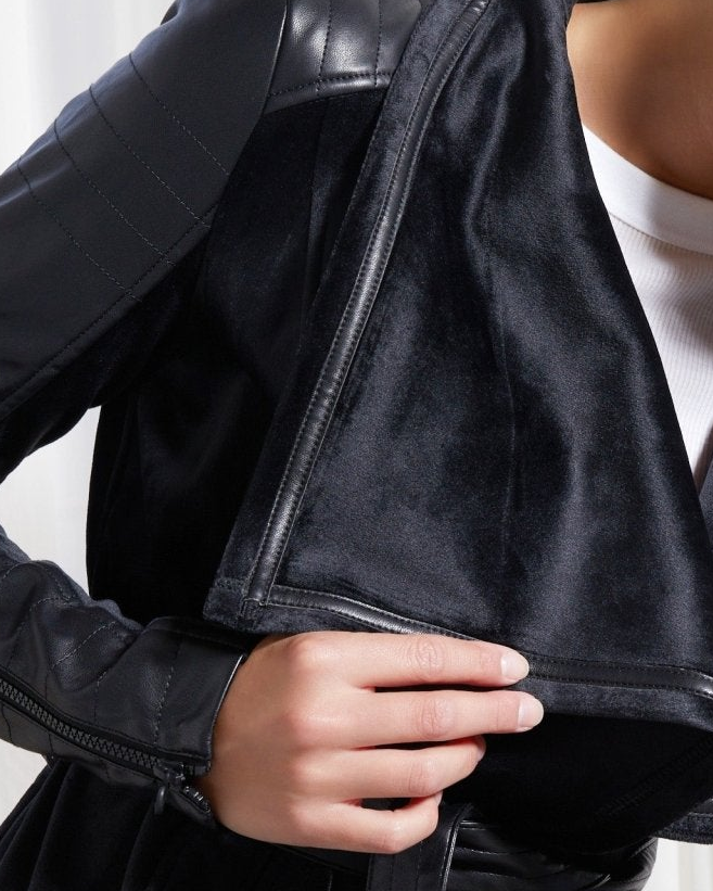 Drape Velour Jacket - Blanc Noir Online Store