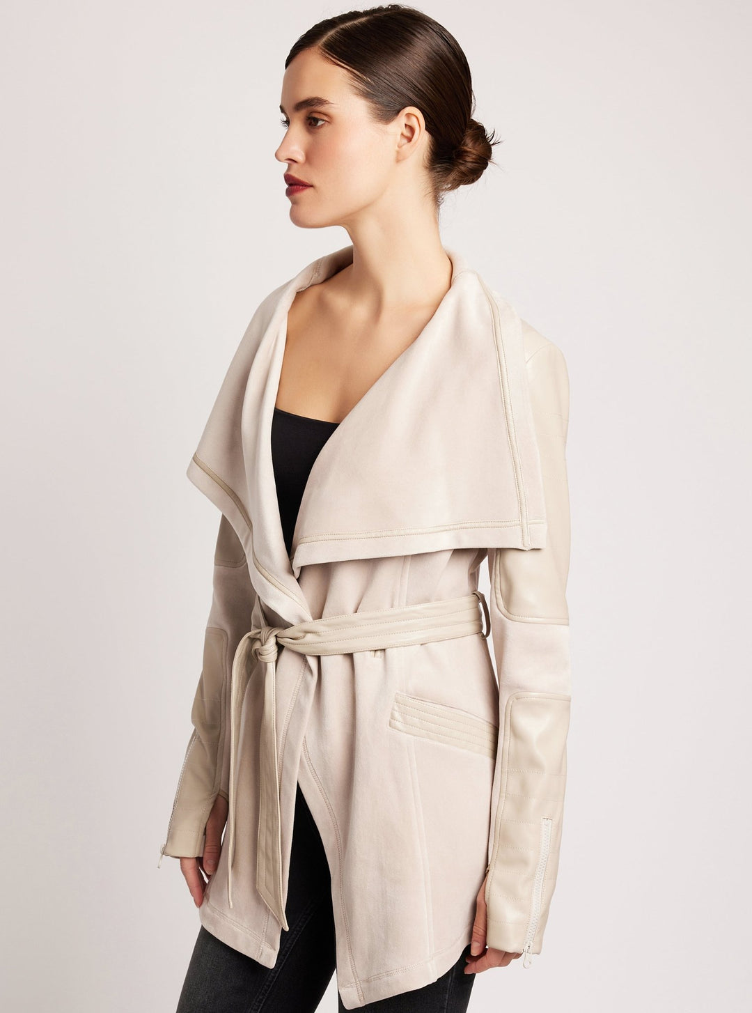 Drape Velour Jacket - Blanc Noir Online Store
