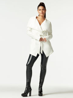 Drape Velour Jacket - Blanc Noir Online Store