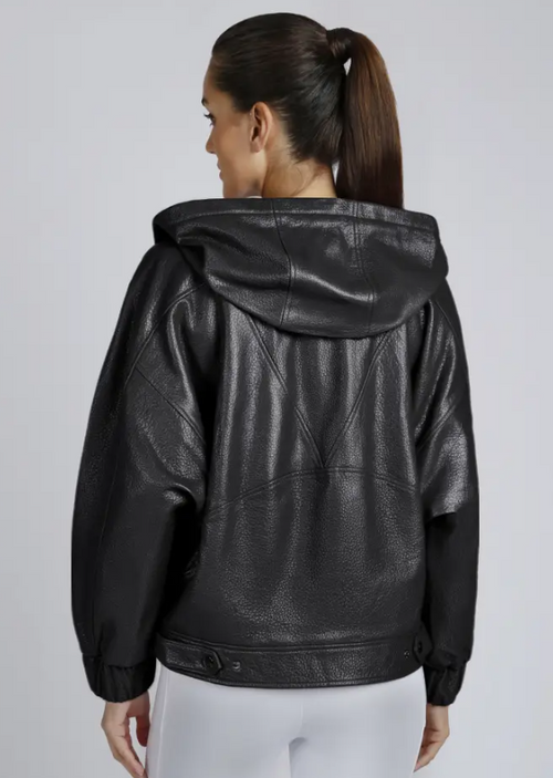 Elodie Vegan Leather Jacket Black
