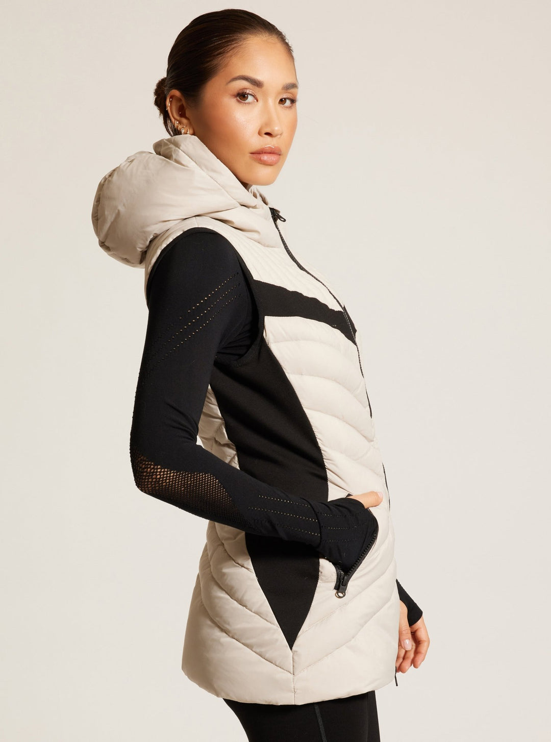 Elongated Puffer Vest - Blanc Noir Online Store
