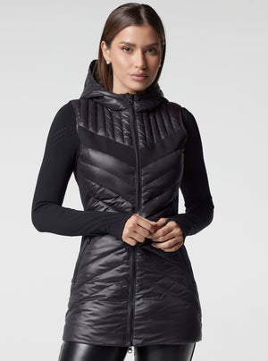 Elongated Puffer Vest - Blanc Noir Online Store