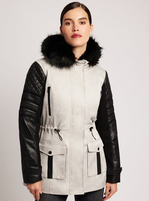 Enfield Hybrid Solid Jacket - Blanc Noir Online Store