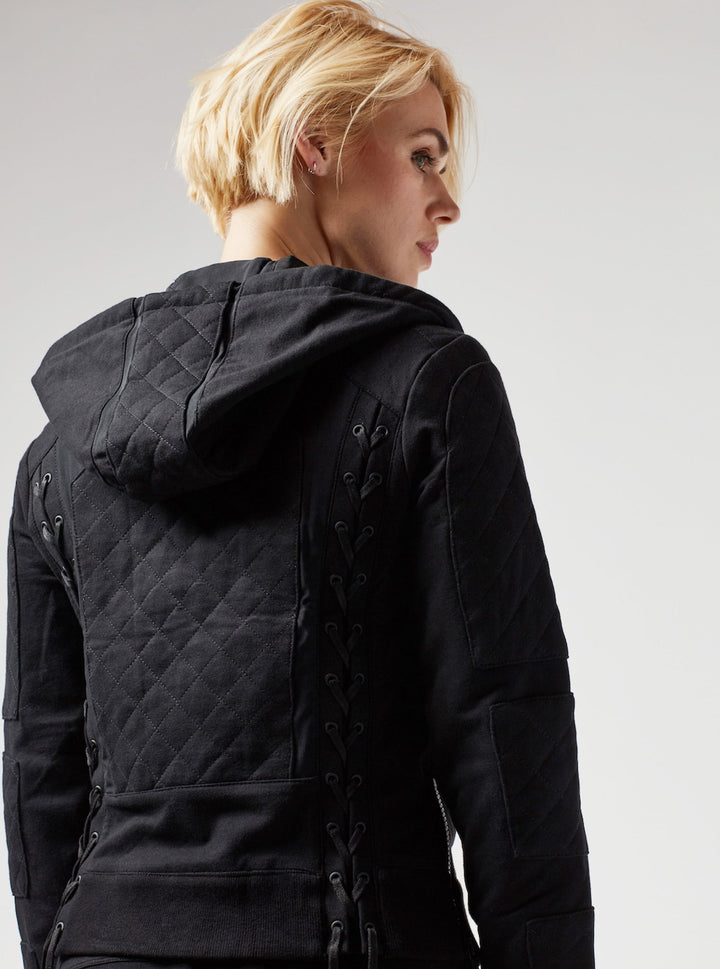 FRENCH TERRY MESH MOTO - FINAL SALE - Blanc Noir Online Store