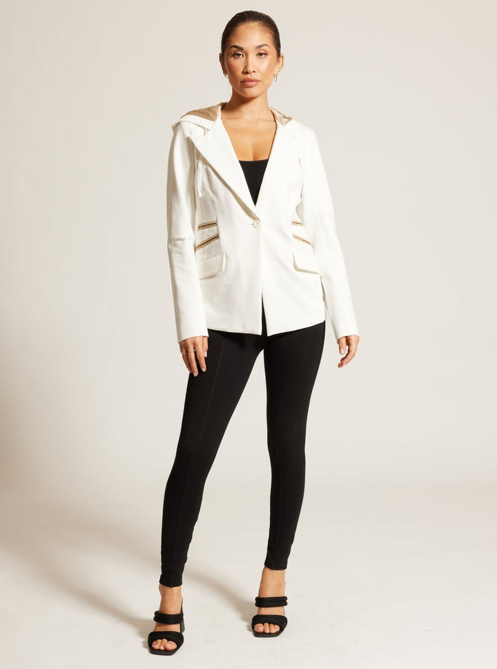 GAYATRI HOODED BLAZER - Blanc Noir Online Store