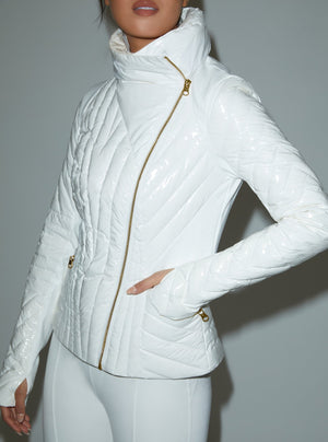 Gold Motion Panel Puffer - Blanc Noir Online Store