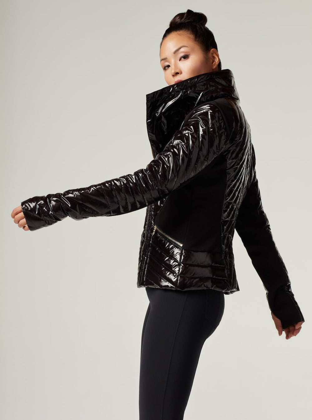 Gold Motion Panel Puffer - Blanc Noir Online Store