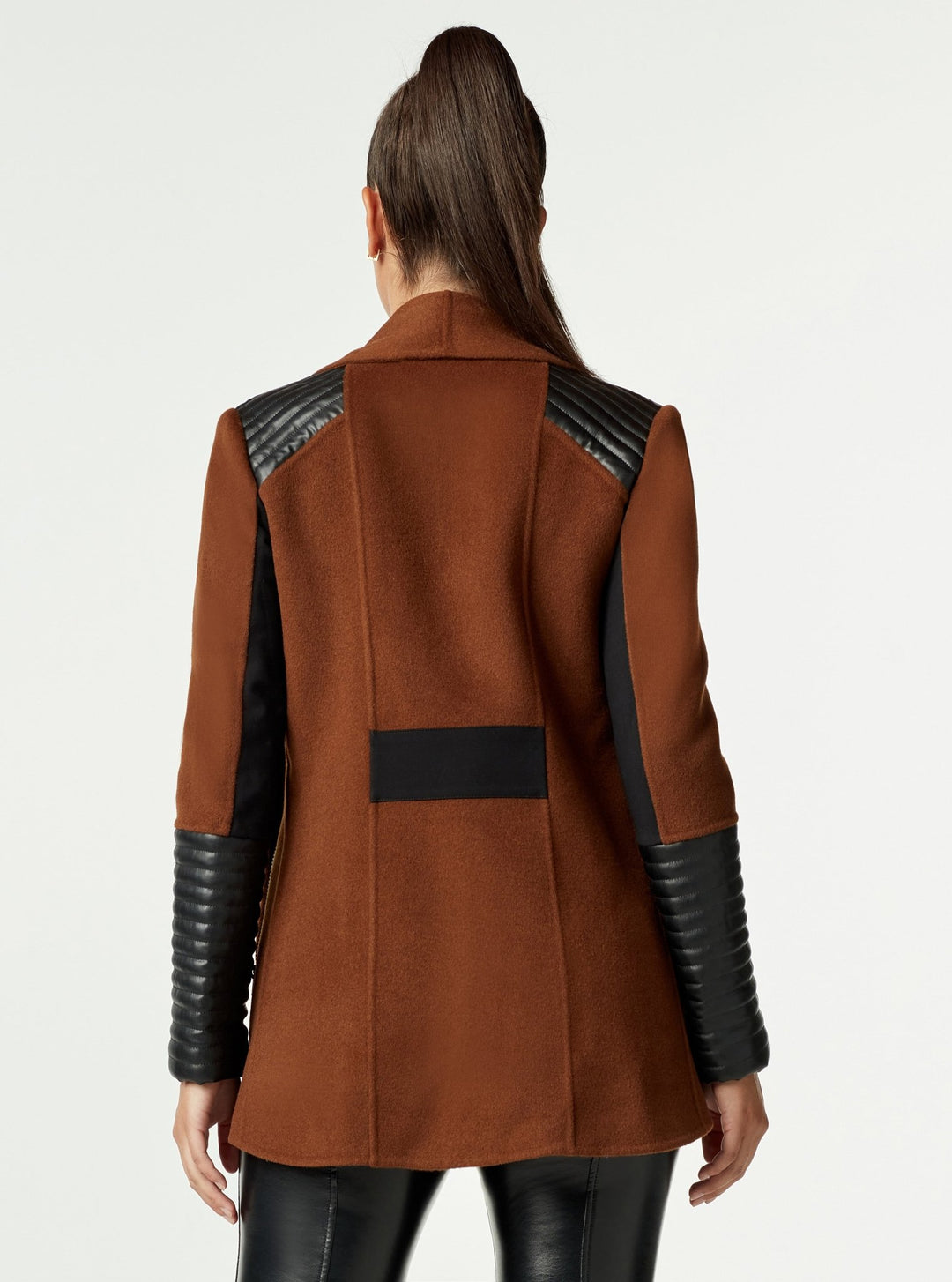 HANDMADE DRAPED TECH WOOL COAT - Blanc Noir Online Store