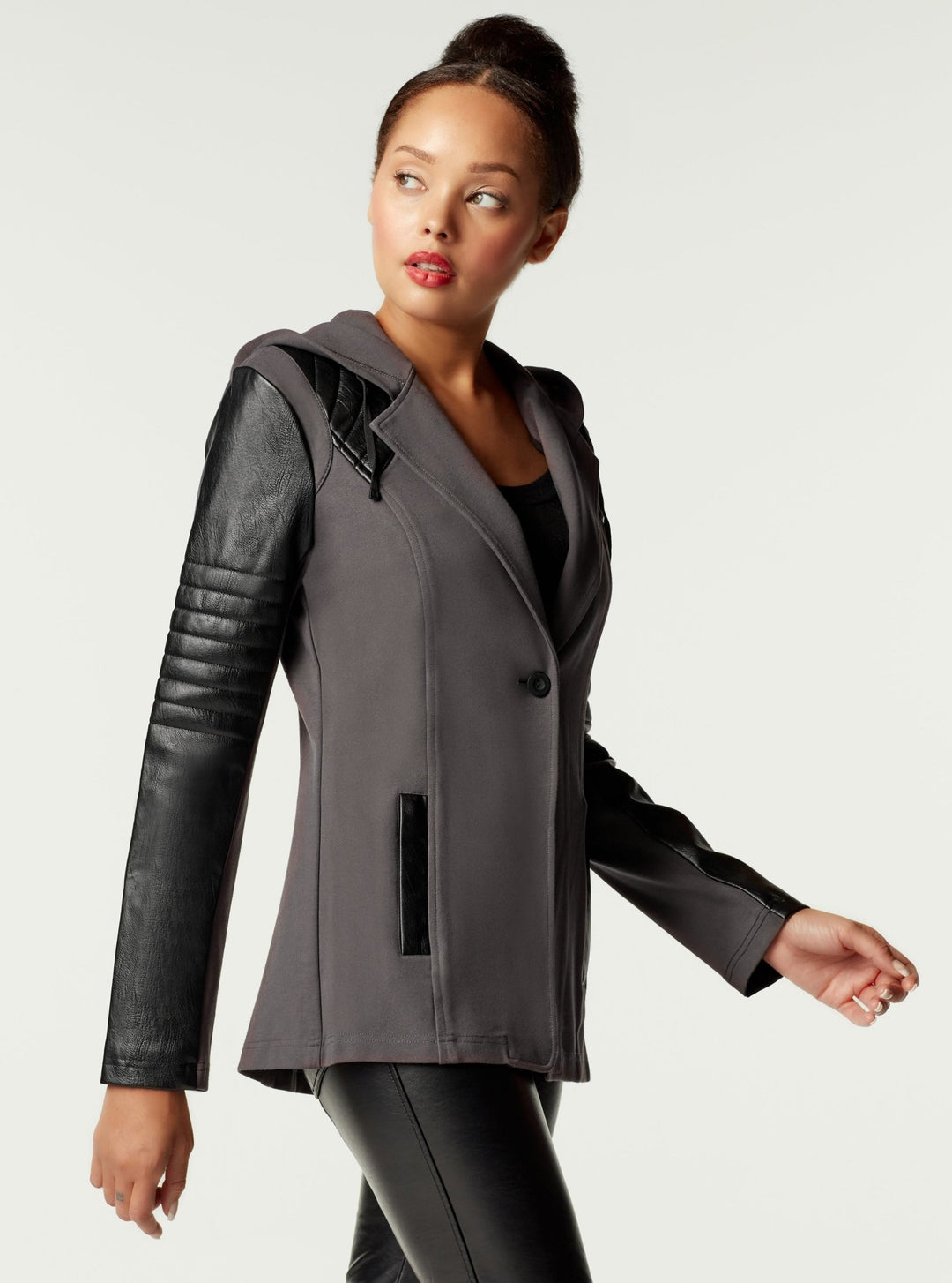 HOODED BLAZER - Blanc Noir Online Store