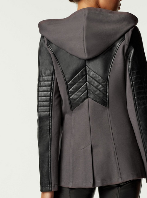 Hooded Blazer - Turbulence (Grey) LAST CALL FINAL SALE - Blanc Noir Online Store