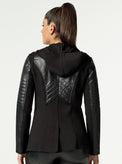 Hooded Blazer - Black - Blanc Noir Online Store