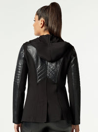 Hooded Blazer - Black - Blanc Noir Online Store