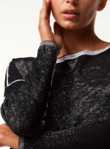 Huntress Boyfriend Sweater - Black - Blanc Noir Online Store