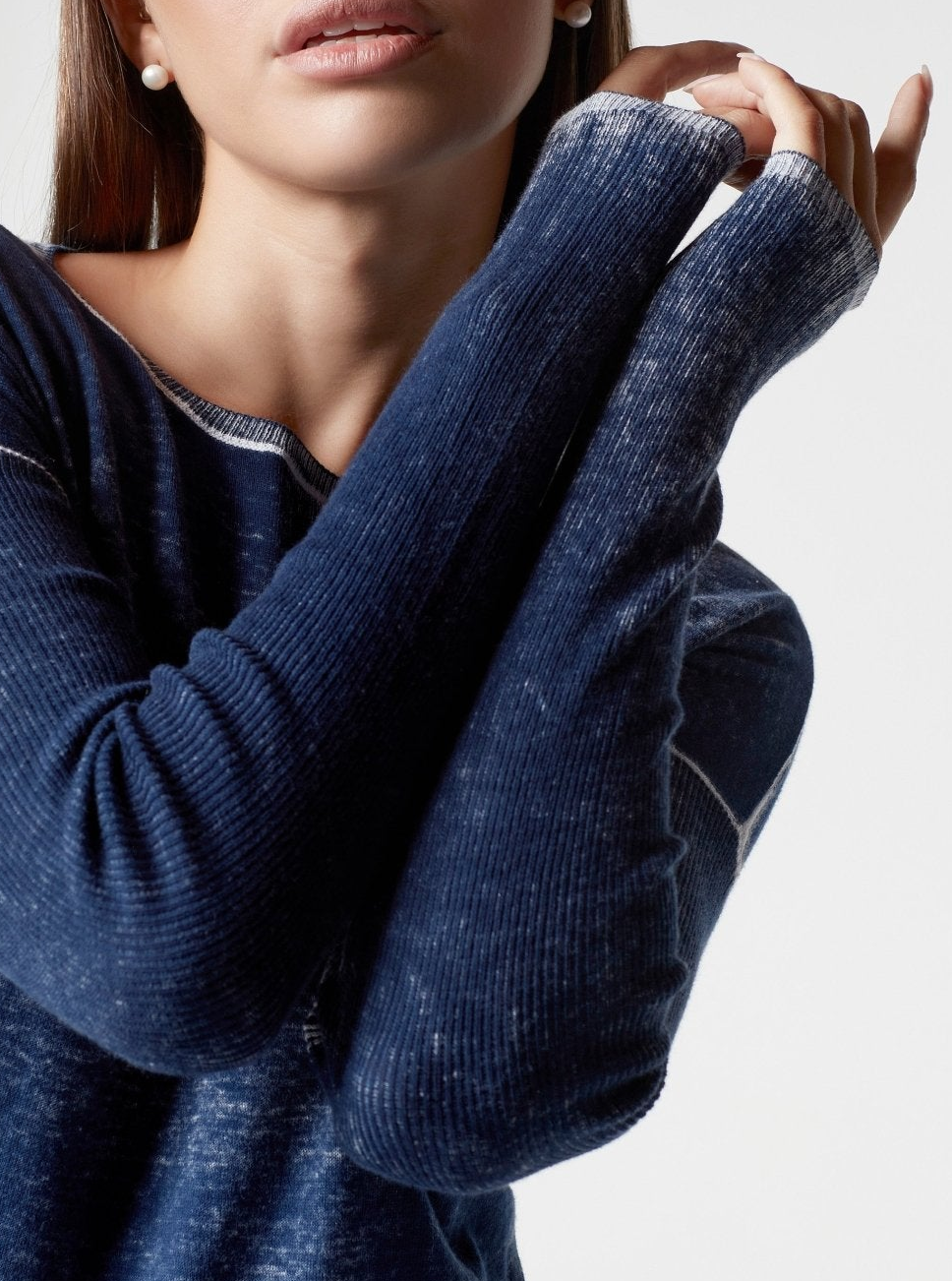Huntress Boyfriend Sweater - Dress Blues - Blanc Noir Online Store
