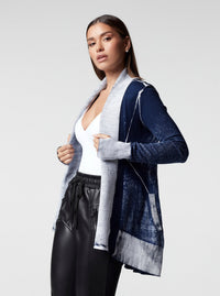 HUNTRESS DRAPE FRONT CARDIGAN - Blanc Noir Online Store