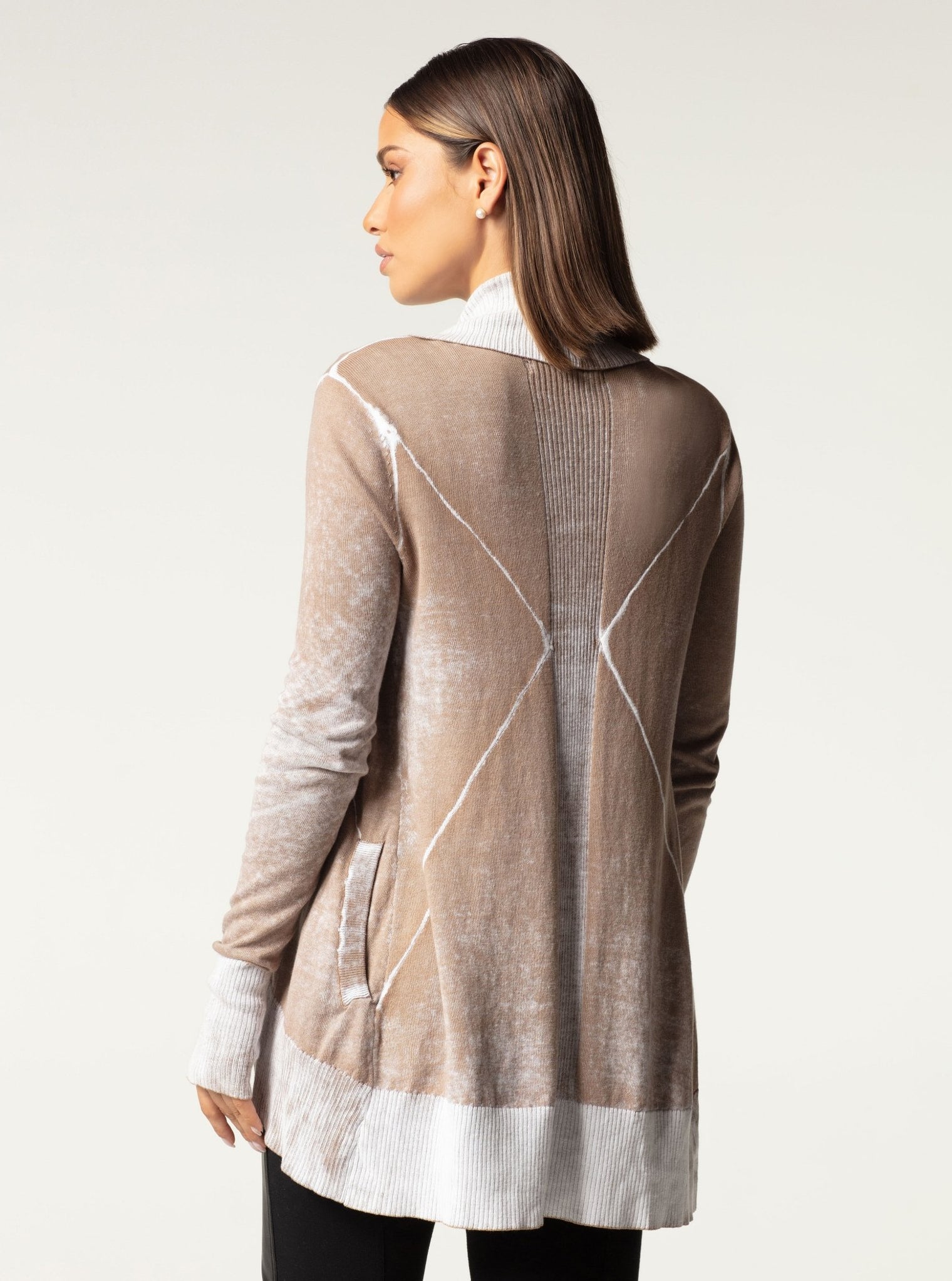 HUNTRESS DRAPE FRONT CARDIGAN - Blanc Noir Online Store