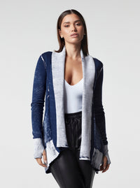 HUNTRESS DRAPE FRONT CARDIGAN - Blanc Noir Online Store