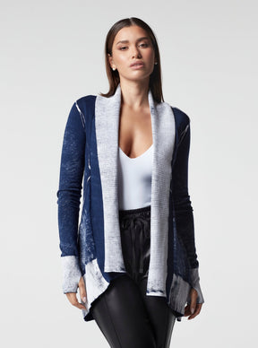 HUNTRESS DRAPE FRONT CARDIGAN - Blanc Noir Online Store