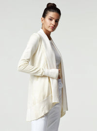 HUNTRESS DRAPE FRONT CARDIGAN - Blanc Noir Online Store