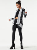 Huntress Drape Front Cardigan - Black - Blanc Noir Online Store