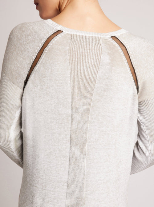 Huntress Mesh Boyfriend Sweater - Blanc Noir Online Store