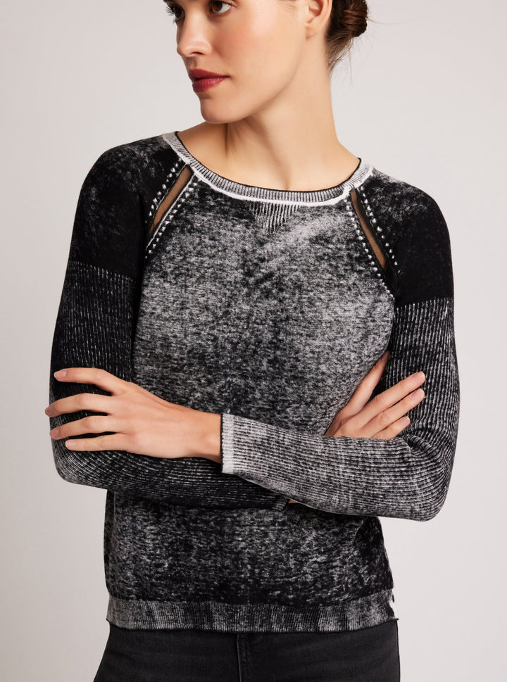 Huntress Mesh Boyfriend Sweater - Blanc Noir Online Store