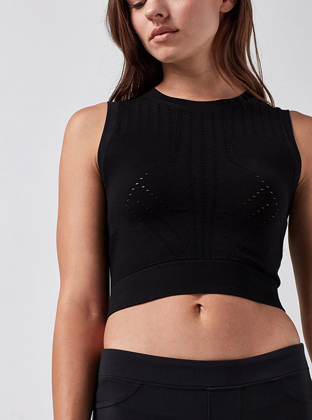 Infinity Crop - Black - Blanc Noir Online Store