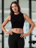 Infinity Crop - Black - Blanc Noir Online Store