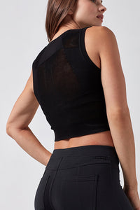 Infinity Crop - Black - Blanc Noir Online Store
