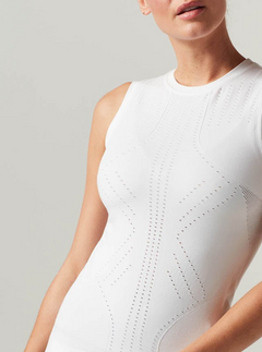 Infinity Compression Tank Top - White - Blanc Noir Online Store