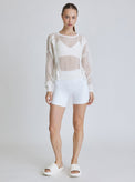 LACE UP SWEATSHIRT - Blanc Noir Online Store