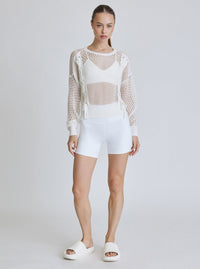LACE UP SWEATSHIRT - Blanc Noir Online Store