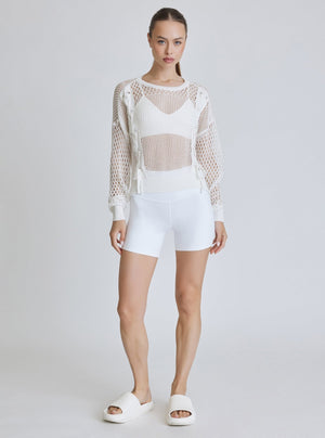 LACE UP SWEATSHIRT - Blanc Noir Online Store