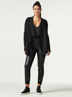 LIMINAL DRAPE FRONT SWEATER - FINAL SALE - Blanc Noir Online Store