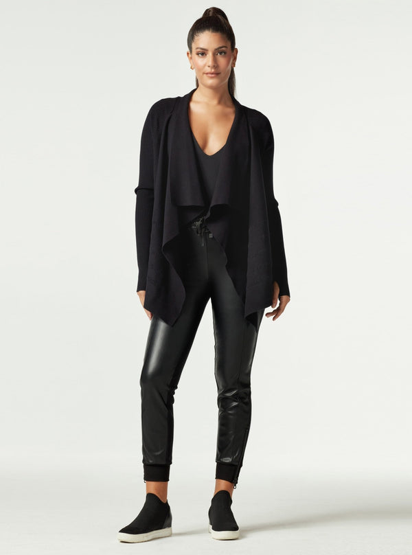 LIMINAL DRAPE FRONT SWEATER - FINAL SALE - Blanc Noir Online Store