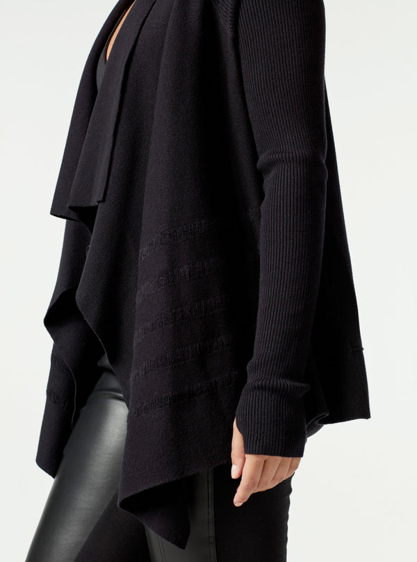 LIMINAL DRAPE FRONT SWEATER - FINAL SALE - Blanc Noir Online Store