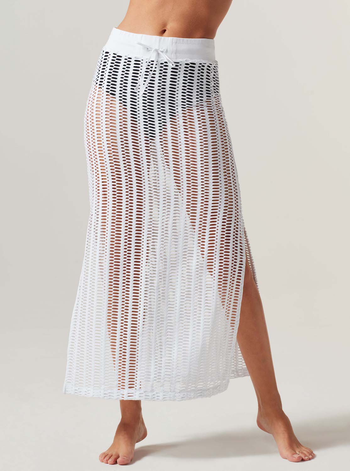 LINEAR MESH SKIRT-final sale - Blanc Noir Online Store