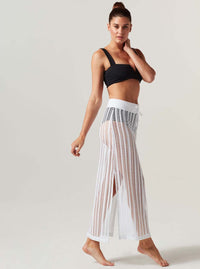 LINEAR MESH SKIRT-final sale - Blanc Noir Online Store
