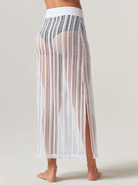 LINEAR MESH SKIRT-final sale - Blanc Noir Online Store